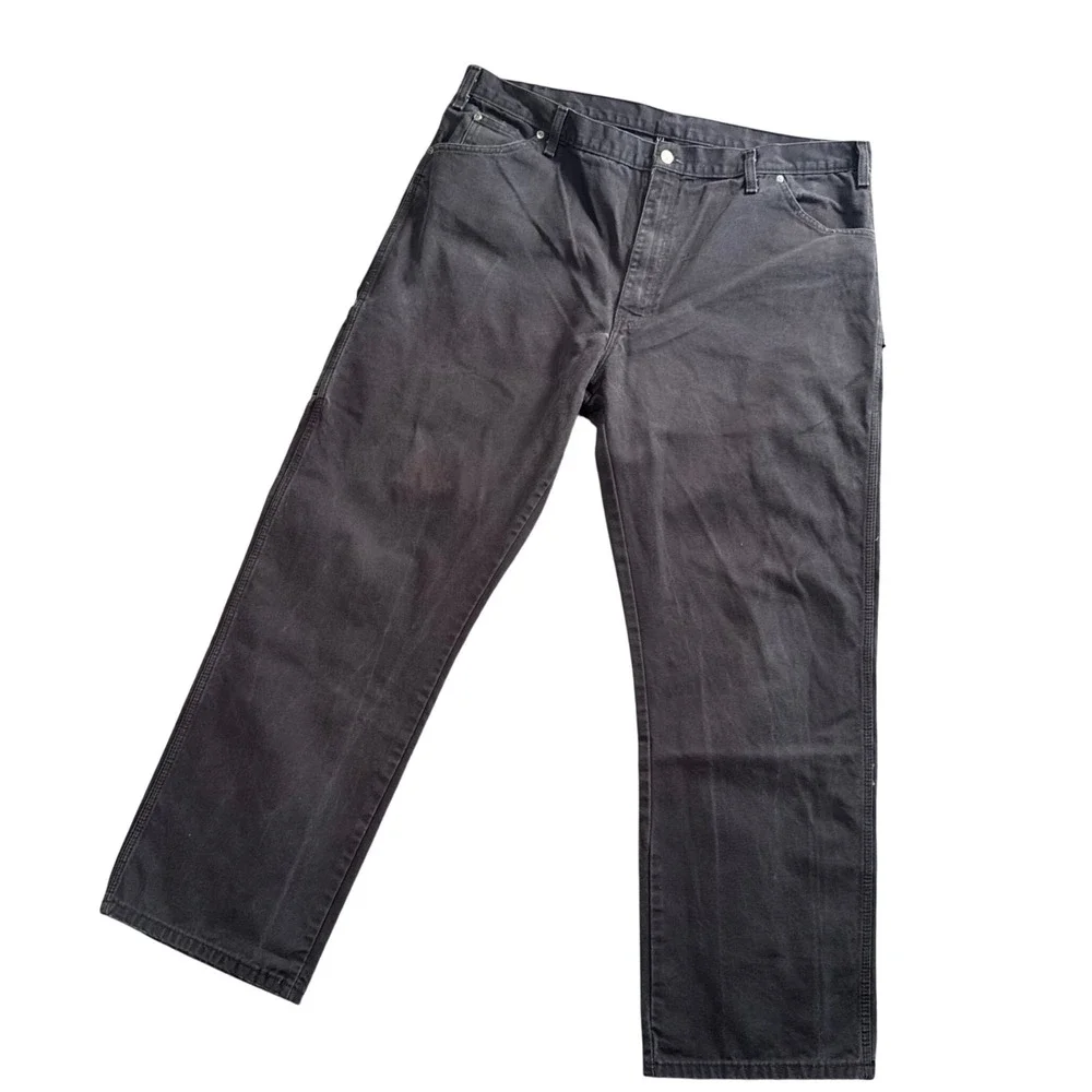 Dickies Mens Black Carpenter Pants Utility Workwear Canvas Gorpcore Grunge 42x32